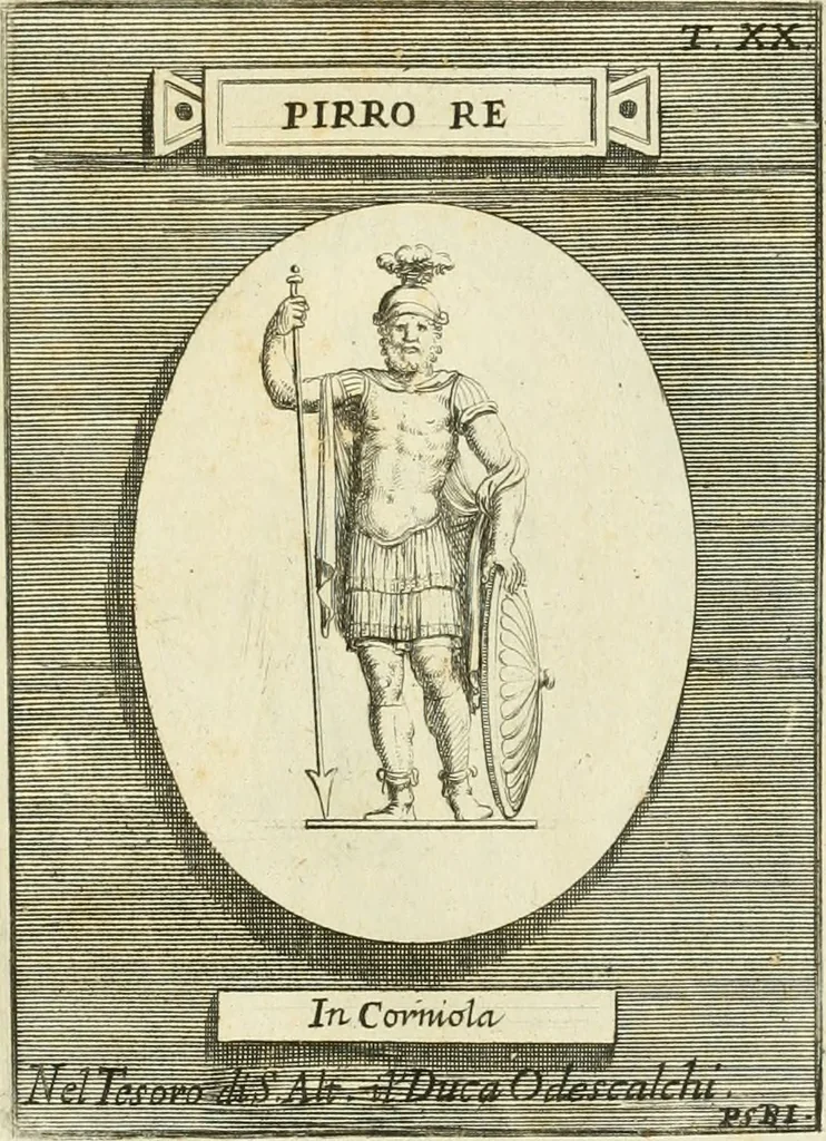 An illustration from Museum Odescalchum, sive, Thesaurus antiquarum gemmarum : cum imaginibus in iisdem insculptis, et iisdem exsculptis, quæ a serenissima Christina svecorum regina collectæ in Museo Odescalcho adservantur, et a Petro Sancte Bartolo quondam incisæ, nunc primum in lucem proferuntur .., 1751, leaf 194