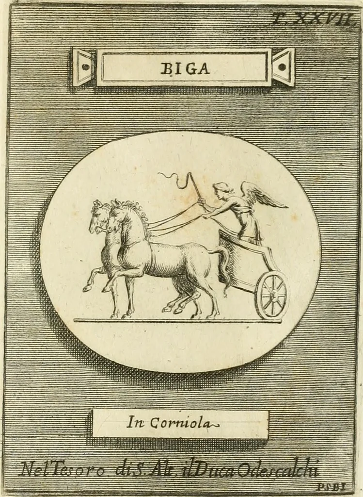 An illustration from Museum Odescalchum, sive, Thesaurus antiquarum gemmarum : cum imaginibus in iisdem insculptis, et iisdem exsculptis, quæ a serenissima Christina svecorum regina collectæ in Museo Odescalcho adservantur, et a Petro Sancte Bartolo quondam incisæ, nunc primum in lucem proferuntur .., 1751, leaf 208