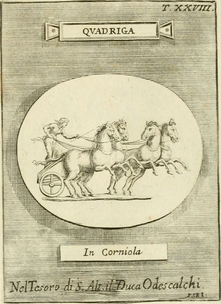 An illustration from Museum Odescalchum, sive, Thesaurus antiquarum gemmarum : cum imaginibus in iisdem insculptis, et iisdem exsculptis, quæ a serenissima Christina svecorum regina collectæ in Museo Odescalcho adservantur, et a Petro Sancte Bartolo quondam incisæ, nunc primum in lucem proferuntur .., 1751, leaf 210