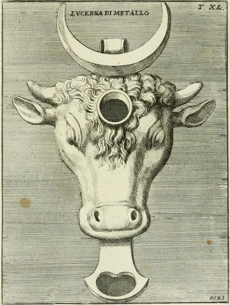 An illustration from Museum Odescalchum, sive, Thesaurus antiquarum gemmarum : cum imaginibus in iisdem insculptis, et iisdem exsculptis, quæ a serenissima Christina svecorum regina collectæ in Museo Odescalcho adservantur, et a Petro Sancte Bartolo quondam incisæ, nunc primum in lucem proferuntur .., 1751, leaf 238