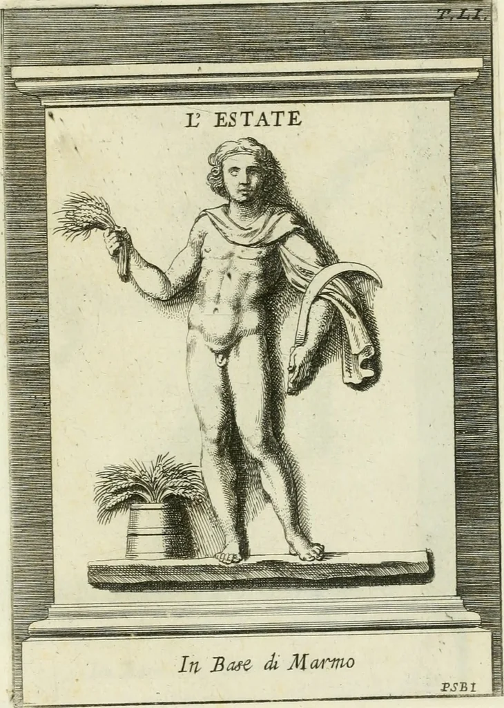 An illustration from Museum Odescalchum, sive, Thesaurus antiquarum gemmarum : cum imaginibus in iisdem insculptis, et iisdem exsculptis, quæ a serenissima Christina svecorum regina collectæ in Museo Odescalcho adservantur, et a Petro Sancte Bartolo quondam incisæ, nunc primum in lucem proferuntur .., 1751, leaf 260