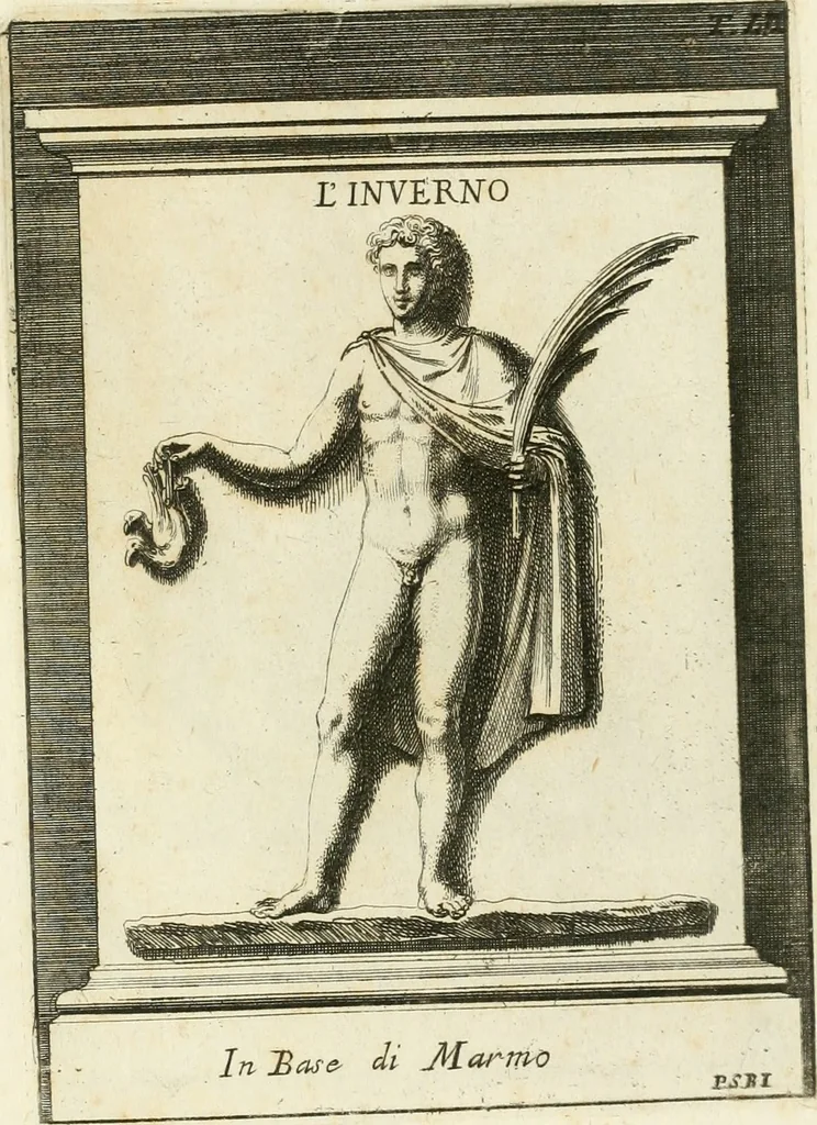 An illustration from Museum Odescalchum, sive, Thesaurus antiquarum gemmarum : cum imaginibus in iisdem insculptis, et iisdem exsculptis, quæ a serenissima Christina svecorum regina collectæ in Museo Odescalcho adservantur, et a Petro Sancte Bartolo quondam incisæ, nunc primum in lucem proferuntur .., 1751, leaf 262