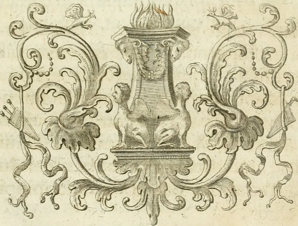 An illustration from Museum Odescalchum, sive, Thesaurus antiquarum gemmarum : cum imaginibus in iisdem insculptis, et iisdem exsculptis, quæ a serenissima Christina svecorum regina collectæ in Museo Odescalcho adservantur, et a Petro Sancte Bartolo quondam incisæ, nunc primum in lucem proferuntur .., 1751, leaf 74