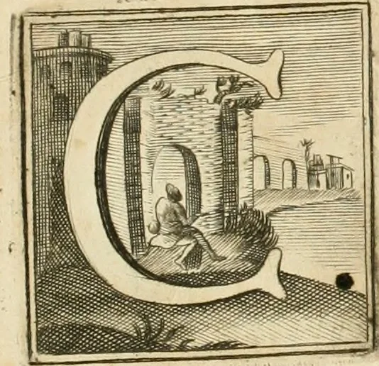 An illustration from Museum Odescalchum, sive, Thesaurus antiquarum gemmarum : cum imaginibus in iisdem insculptis, et iisdem exsculptis, quæ a serenissima Christina svecorum regina collectæ in Museo Odescalcho adservantur, et a Petro Sancte Bartolo quondam incisæ, nunc primum in lucem proferuntur .., 1751, leaf 8