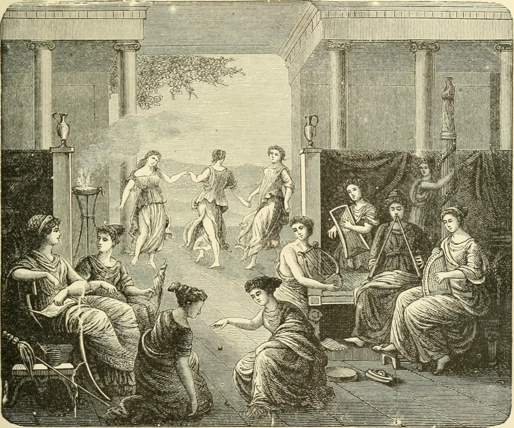 An illustration from Museum of antiquity : a description of ancient life : the employments, amusements, customs and habits, the cities, palaces, monuments and tombs, the literature and fine arts of 3,000 years ago, 1882, leaf 224
