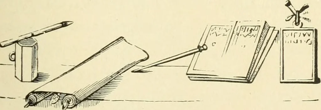 An illustration from Museum of antiquity : a description of ancient life : the employments, amusements, customs and habits, the cities, palaces, monuments and tombs, the literature and fine arts of 3,000 years ago, 1882, leaf 306