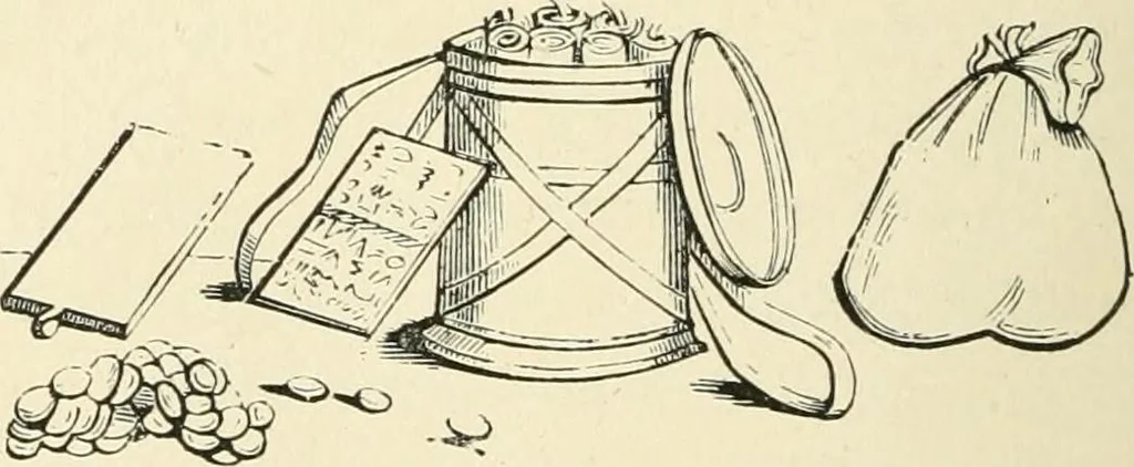 An illustration from Museum of antiquity : a description of ancient life : the employments, amusements, customs and habits, the cities, palaces, monuments and tombs, the literature and fine arts of 3,000 years ago, 1882, leaf 307