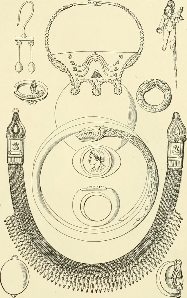 An illustration from Museum of antiquity : a description of ancient life : the employments, amusements, customs and habits, the cities, palaces, monuments and tombs, the literature and fine arts of 3,000 years ago, 1882, leaf 328