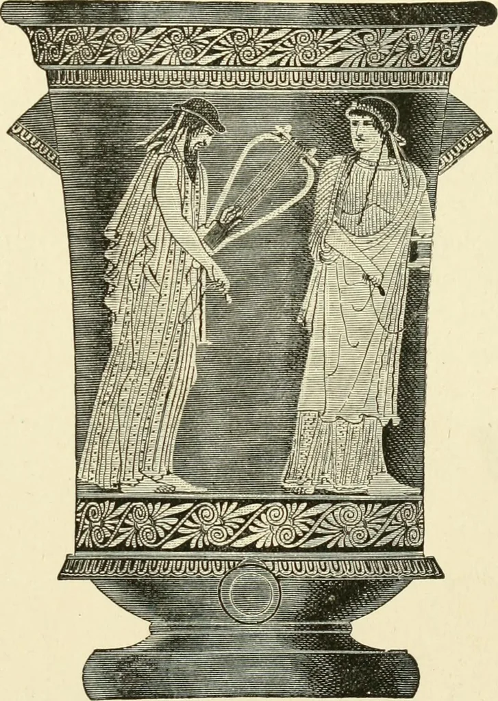 An illustration from Museum of antiquity : a description of ancient life : the employments, amusements, customs and habits, the cities, palaces, monuments and tombs, the literature and fine arts of 3,000 years ago, 1882, leaf 344