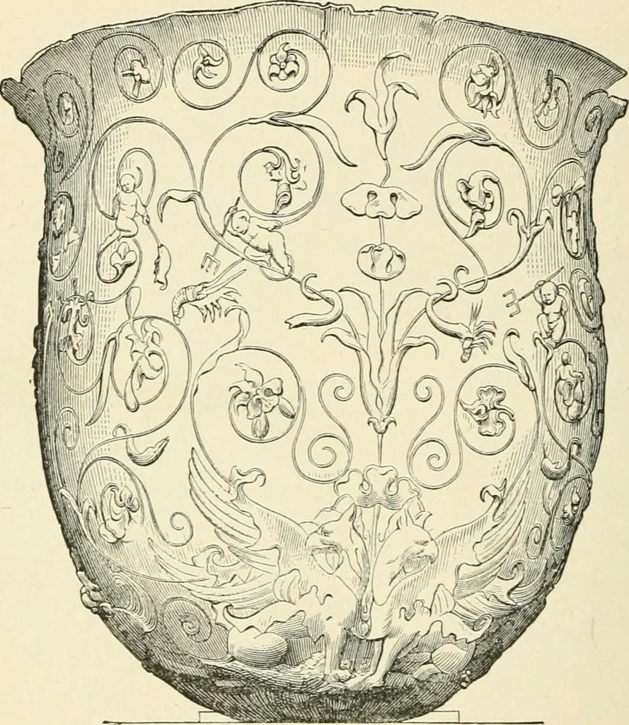 An illustration from Museum of antiquity : a description of ancient life : the employments, amusements, customs and habits, the cities, palaces, monuments and tombs, the literature and fine arts of 3,000 years ago, 1882, leaf 363