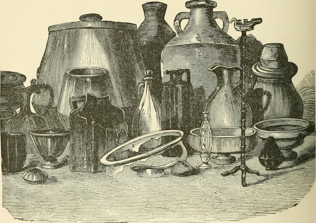 An illustration from Museum of antiquity : a description of ancient life : the employments, amusements, customs and habits, the cities, palaces, monuments and tombs, the literature and fine arts of 3,000 years ago, 1882, leaf 369