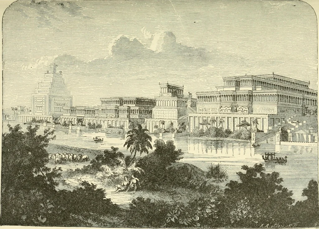 An illustration from Museum of antiquity : a description of ancient life : the employments, amusements, customs and habits, the cities, palaces, monuments and tombs, the literature and fine arts of 3,000 years ago, 1882, leaf 454
