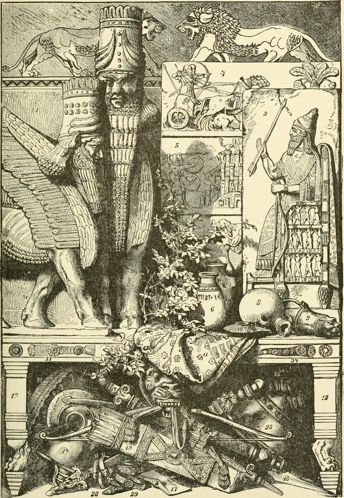 An illustration from Museum of antiquity : a description of ancient life : the employments, amusements, customs and habits, the cities, palaces, monuments and tombs, the literature and fine arts of 3,000 years ago, 1882, leaf 462