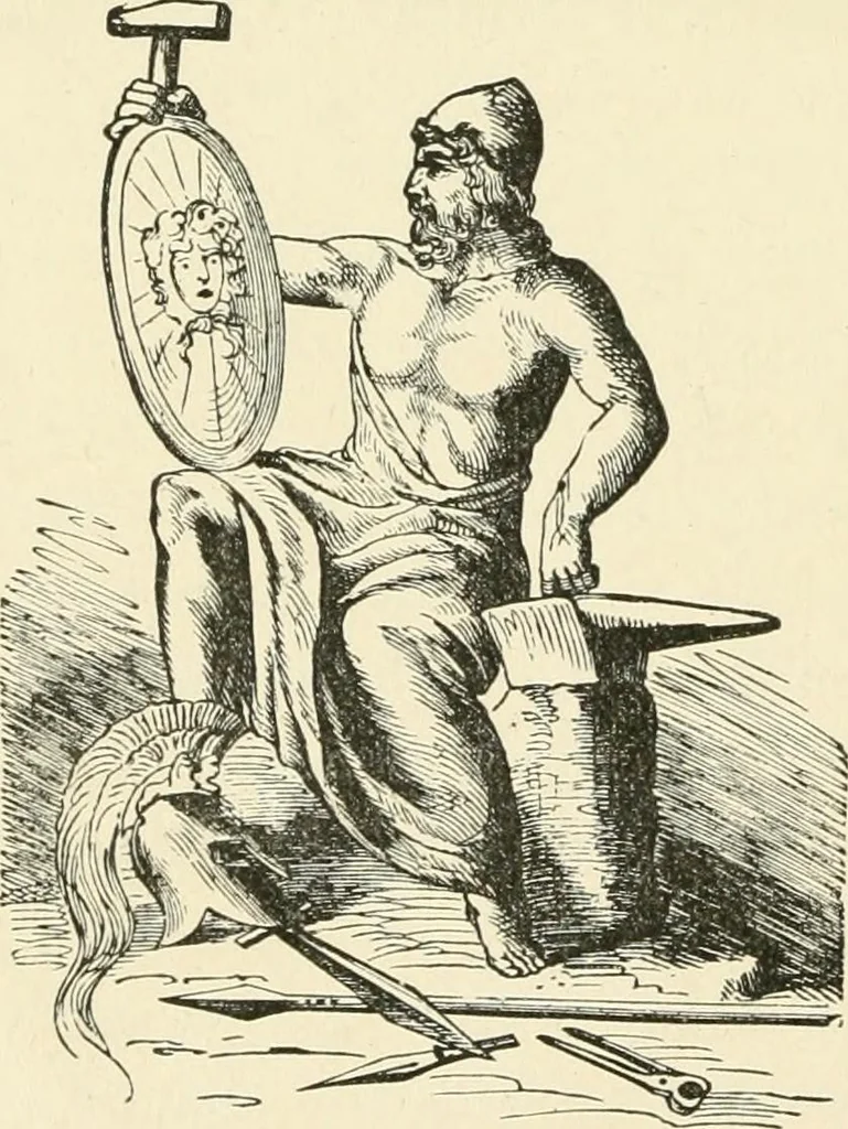 An illustration from Museum of antiquity : a description of ancient life : the employments, amusements, customs and habits, the cities, palaces, monuments and tombs, the literature and fine arts of 3,000 years ago, 1882, leaf 557