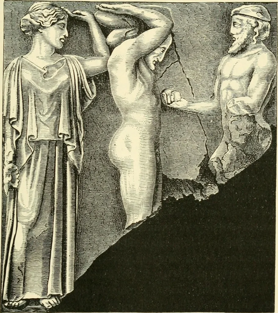 An illustration from Museum of antiquity : a description of ancient life : the employments, amusements, customs and habits, the cities, palaces, monuments and tombs, the literature and fine arts of 3,000 years ago, 1882, leaf 568