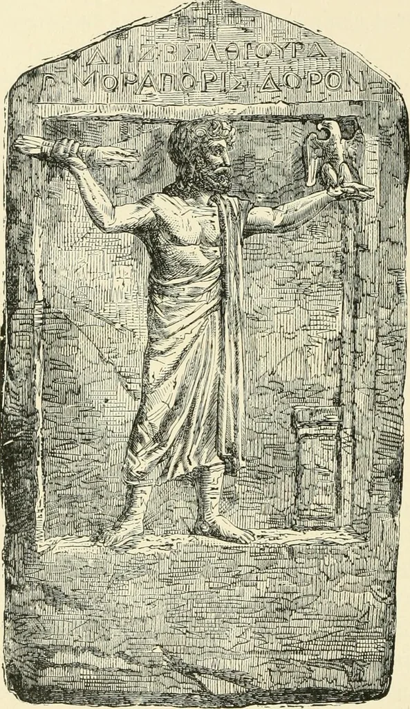 An illustration from Museum of antiquity : a description of ancient life : the employments, amusements, customs and habits, the cities, palaces, monuments and tombs, the literature and fine arts of 3,000 years ago, 1882, leaf 575