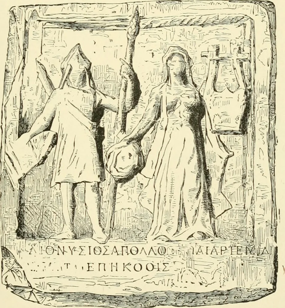 An illustration from Museum of antiquity : a description of ancient life : the employments, amusements, customs and habits, the cities, palaces, monuments and tombs, the literature and fine arts of 3,000 years ago, 1882, leaf 594