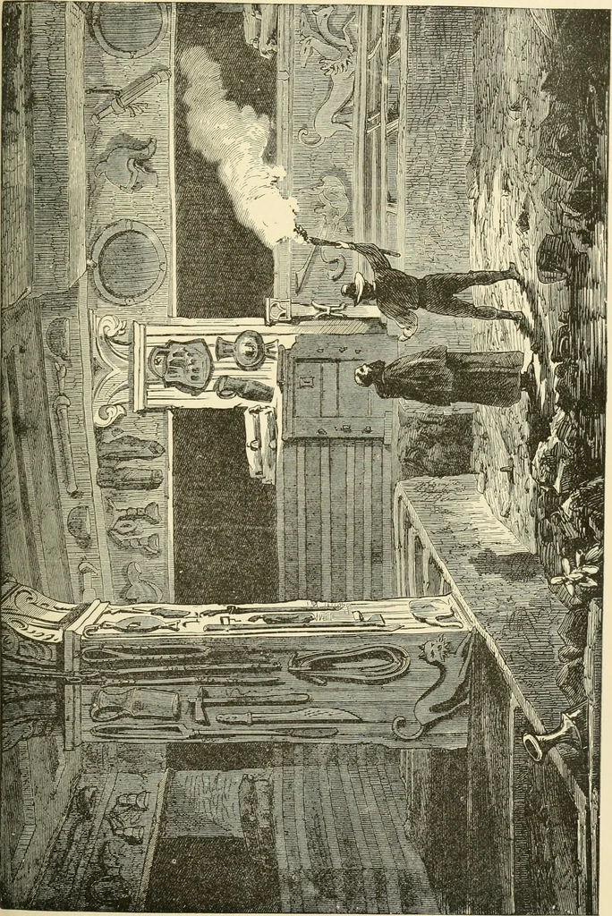 An illustration from Museum of antiquity : a description of ancient life : the employments, amusements, customs and habits, the cities, palaces, monuments and tombs, the literature and fine arts of 3,000 years ago, 1882, leaf 874