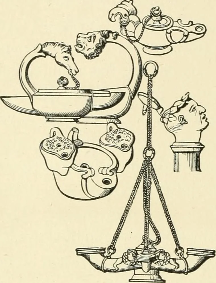 An illustration from Museum of antiquity : a description of ancient life : the employments, amusements, customs and habits, the cities, palaces, monuments and tombs, the literature and fine arts of 3,000 years ago, 1882, leaf 923