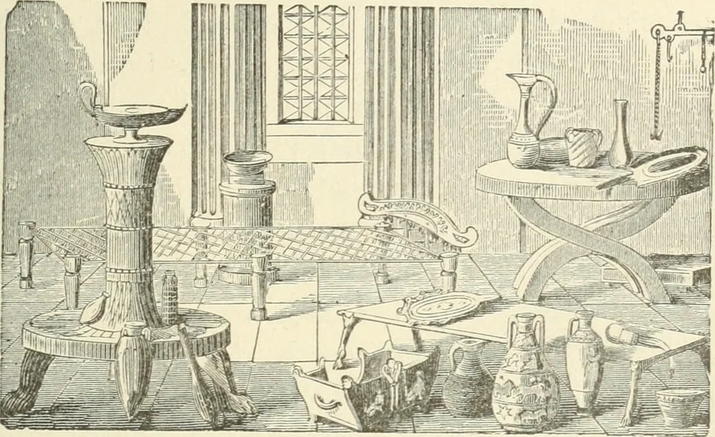An illustration from Museum of antiquity; a description of ancient life: the employments, amusements, customs and habits, the cities, places, monuments and tombs, the literature and fine arts of 3,000 years ago, 1887, leaf 126