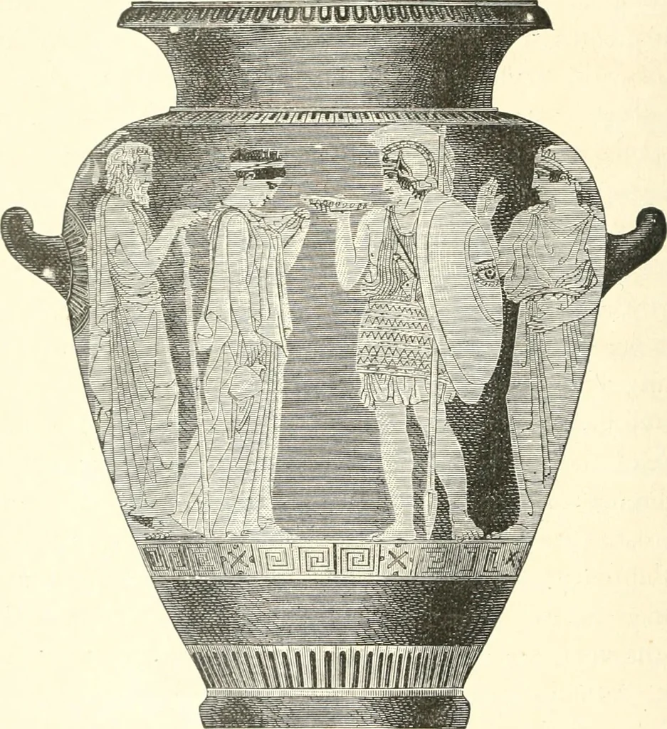 An illustration from Museum of antiquity; a description of ancient life: the employments, amusements, customs and habits, the cities, places, monuments and tombs, the literature and fine arts of 3,000 years ago, 1887, leaf 341