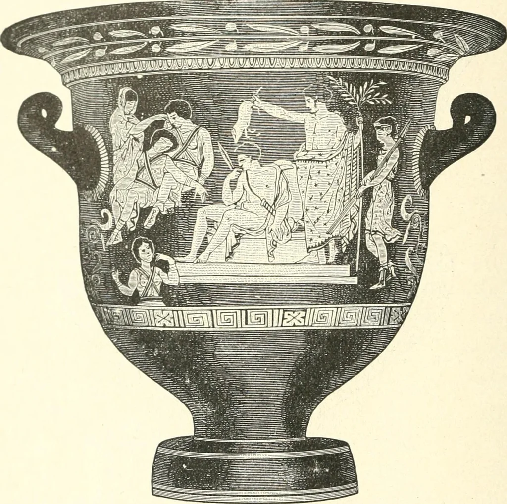 An illustration from Museum of antiquity; a description of ancient life: the employments, amusements, customs and habits, the cities, places, monuments and tombs, the literature and fine arts of 3,000 years ago, 1887, leaf 347