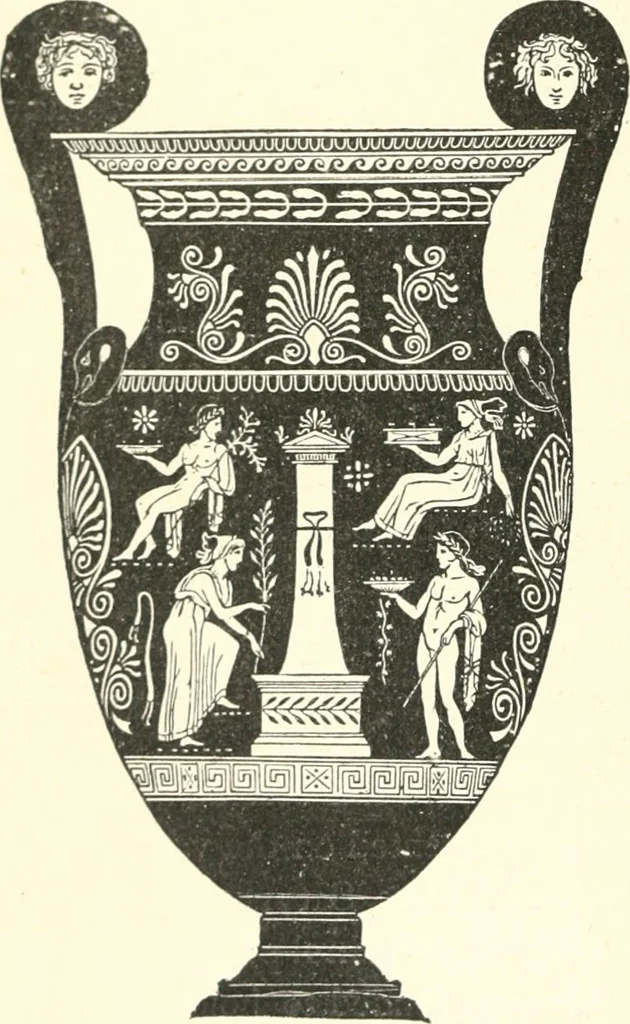 An illustration from Museum of antiquity; a description of ancient life: the employments, amusements, customs and habits, the cities, places, monuments and tombs, the literature and fine arts of 3,000 years ago, 1887, leaf 349