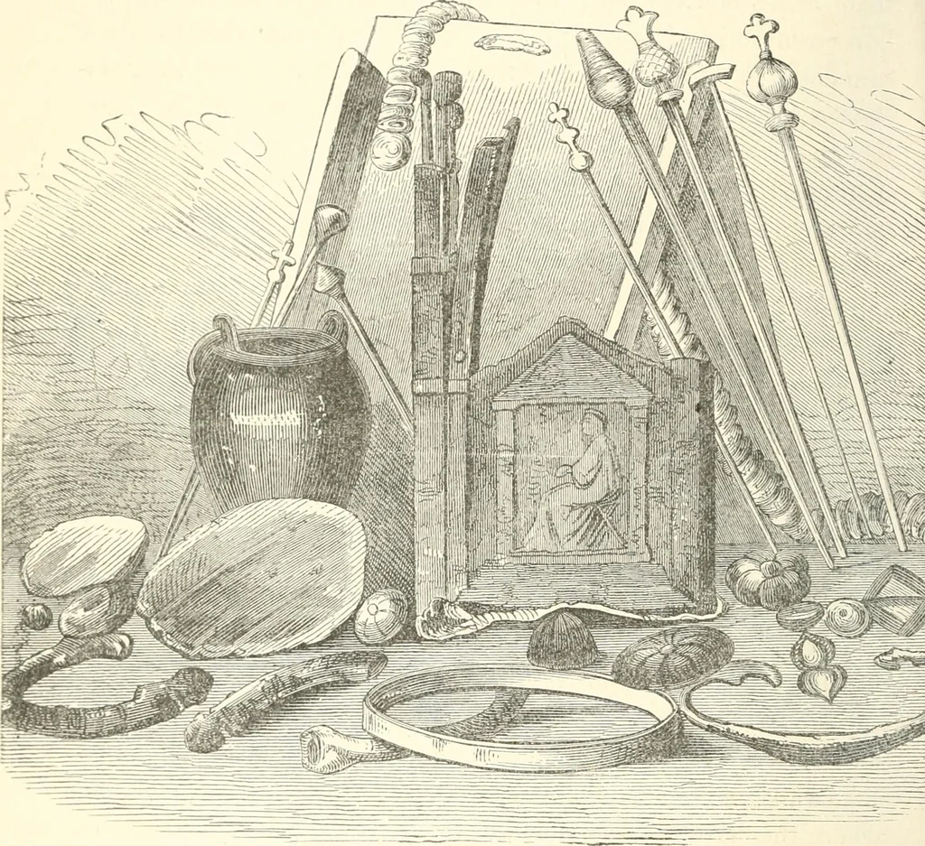 An illustration from Museum of antiquity; a description of ancient life: the employments, amusements, customs and habits, the cities, places, monuments and tombs, the literature and fine arts of 3,000 years ago, 1887, leaf 79