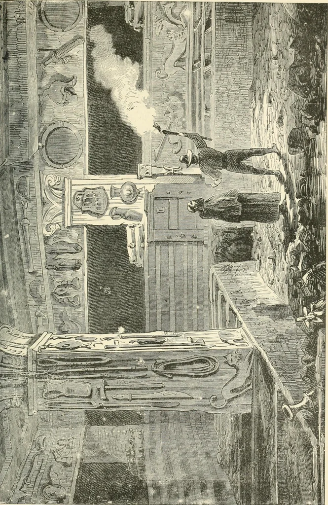 An illustration from Museum of antiquity; a description of ancient life: the employments, amusements, customs and habits, the cities, places, monuments and tombs, the literature and fine arts of 3,000 years ago, 1887, leaf 856