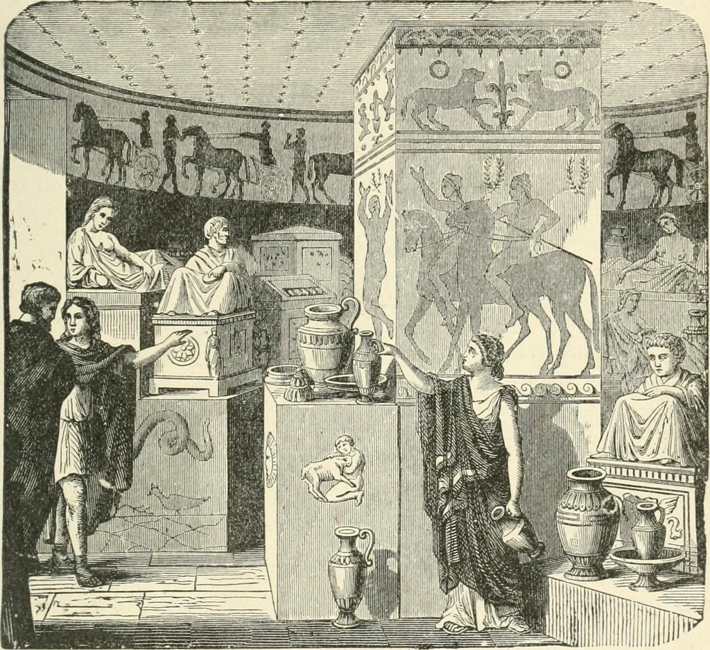 An illustration from Museum of antiquity; a description of ancient life: the employments, amusements, customs and habits, the cities, places, monuments and tombs, the literature and fine arts of 3,000 years ago, 1887, leaf 868