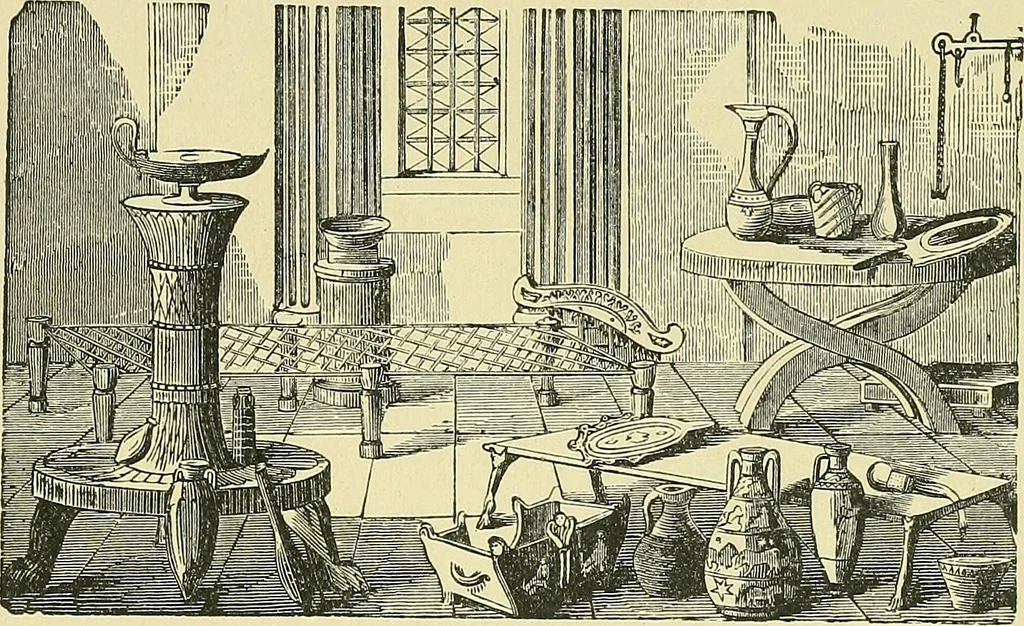 An illustration from Museum of antiquity; a description of ancient life: the employments, amusements, customs and habits, the cities, palaces, monuments and tombs, the literature and fine arts of 3,000 years ago, 1883, leaf 126