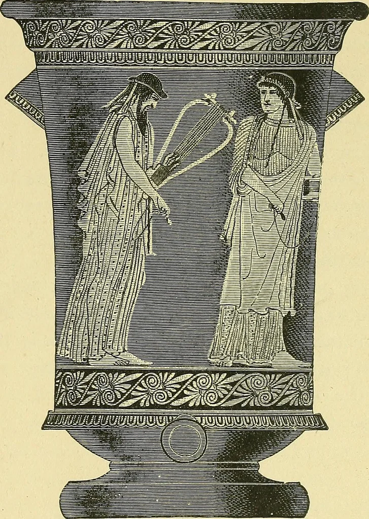 An illustration from Museum of antiquity; a description of ancient life: the employments, amusements, customs and habits, the cities, palaces, monuments and tombs, the literature and fine arts of 3,000 years ago, 1883, leaf 338
