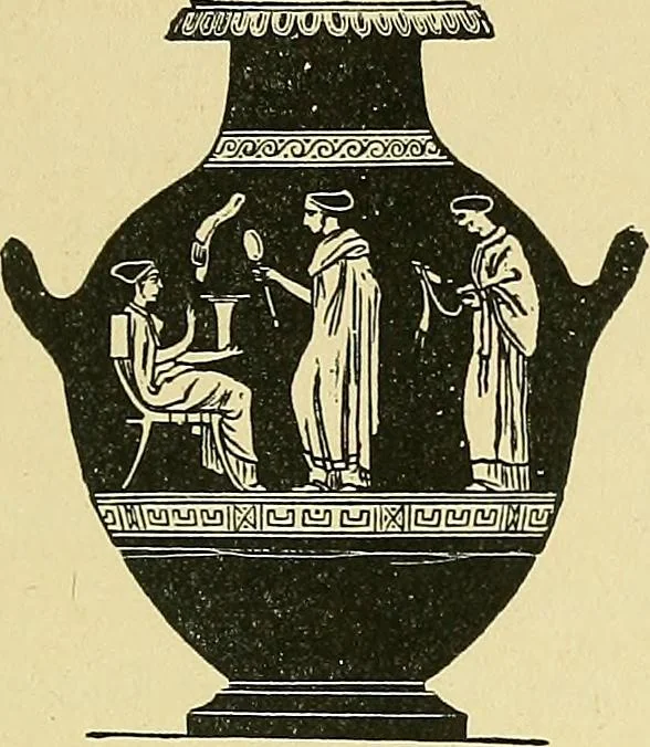 An illustration from Museum of antiquity; a description of ancient life: the employments, amusements, customs and habits, the cities, palaces, monuments and tombs, the literature and fine arts of 3,000 years ago, 1883, leaf 342