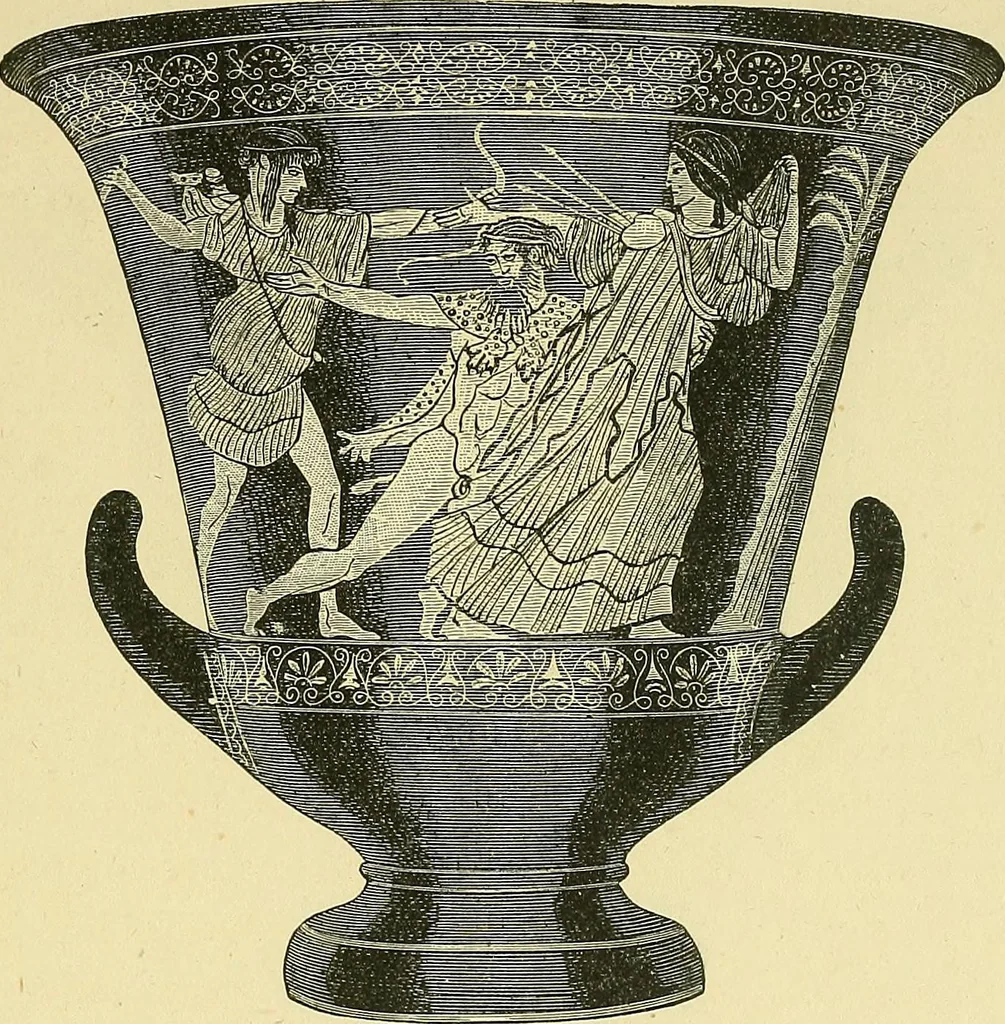 An illustration from Museum of antiquity; a description of ancient life: the employments, amusements, customs and habits, the cities, palaces, monuments and tombs, the literature and fine arts of 3,000 years ago, 1883, leaf 350