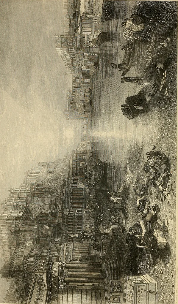 An illustration from Museum of antiquity; a description of ancient life: the employments, amusements, customs and habits, the cities, palaces, monuments and tombs, the literature and fine arts of 3,000 years ago, 1883, leaf 5