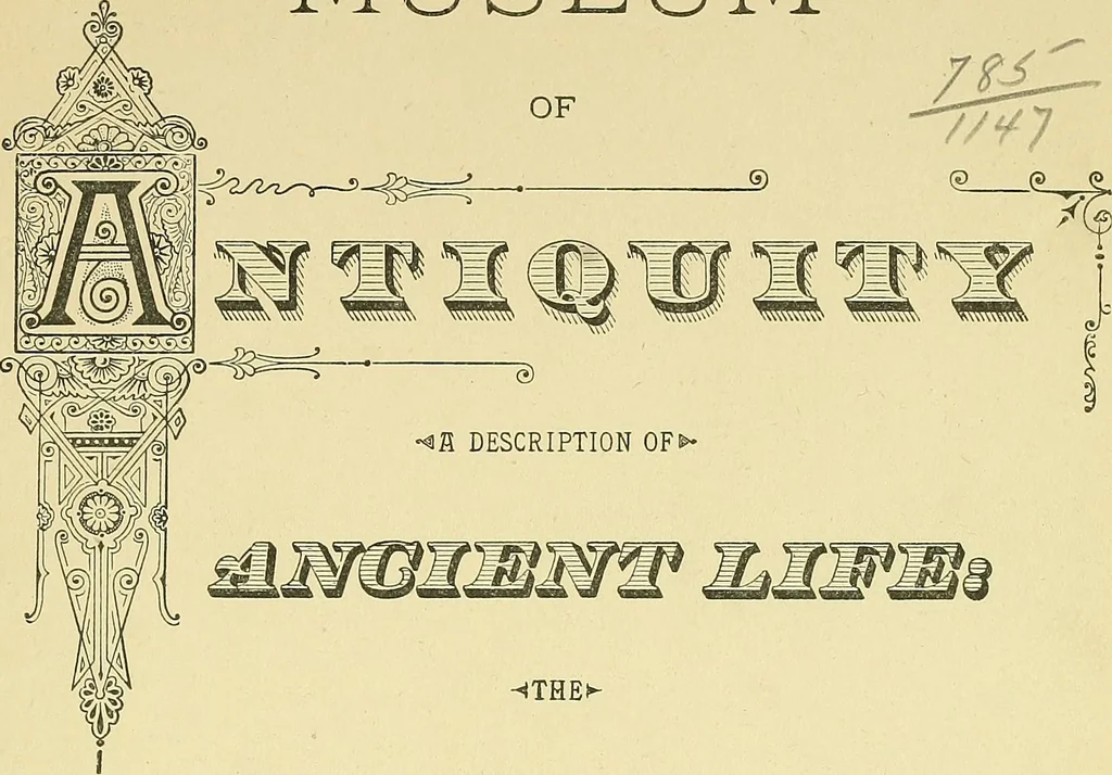 An illustration from Museum of antiquity; a description of ancient life: the employments, amusements, customs and habits, the cities, palaces, monuments and tombs, the literature and fine arts of 3,000 years ago, 1883, leaf 6