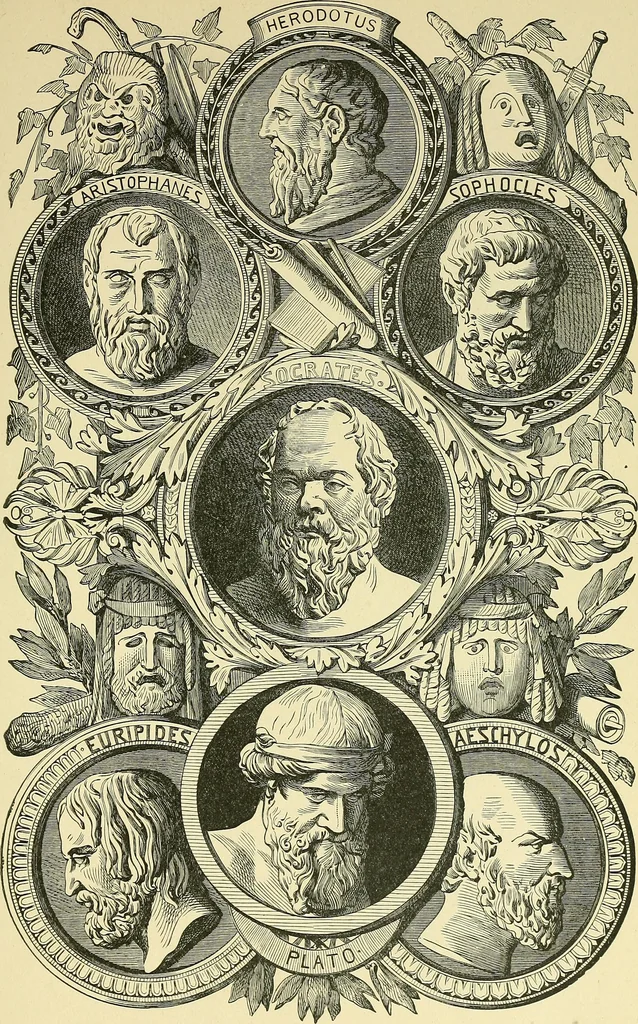 An illustration from Museum of antiquity; a description of ancient life: the employments, amusements, customs and habits, the cities, palaces, monuments and tombs, the literature and fine arts of 3,000 years ago, 1883, leaf 738