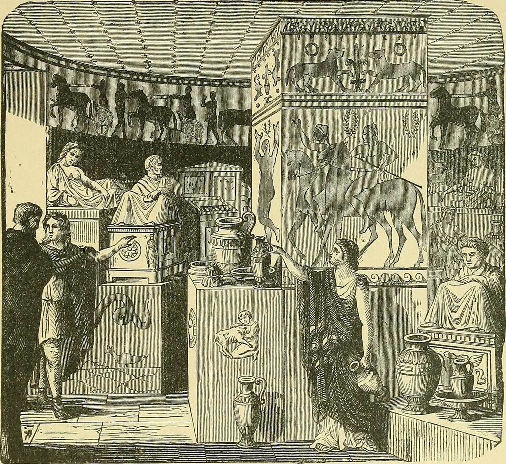 An illustration from Museum of antiquity; a description of ancient life: the employments, amusements, customs and habits, the cities, palaces, monuments and tombs, the literature and fine arts of 3,000 years ago, 1883, leaf 880