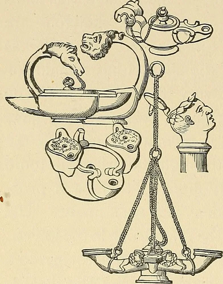 An illustration from Museum of antiquity; a description of ancient life: the employments, amusements, customs and habits, the cities, palaces, monuments and tombs, the literature and fine arts of 3,000 years ago, 1883, leaf 917