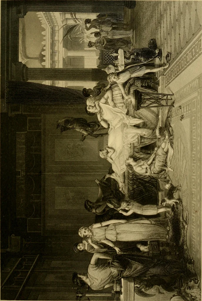 An illustration from Museum of antiquity; a description of ancient life: the employments, amusements, customs and habits, the cities, places, monuments and tombs, the literature and fine arts of 3,000 years ago, 1882, leaf 120