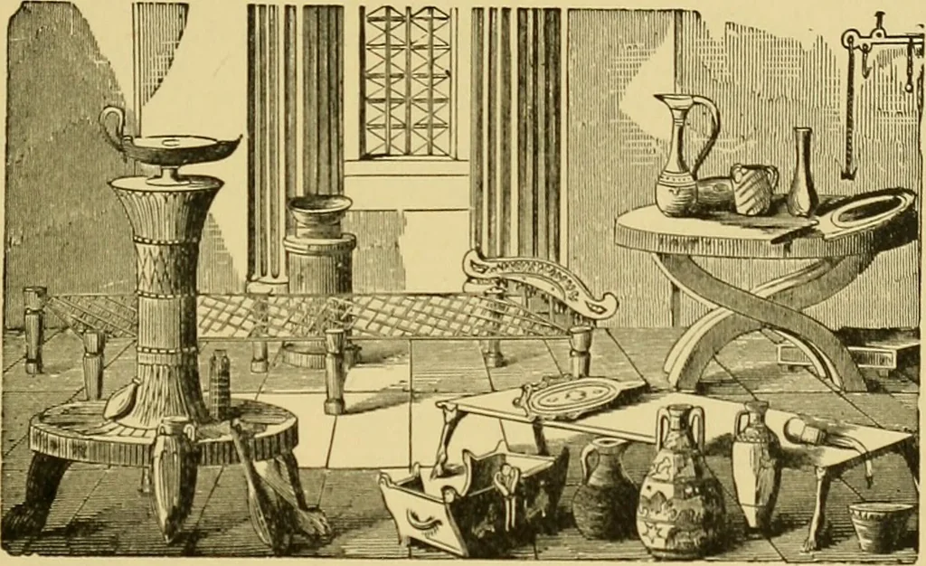 An illustration from Museum of antiquity; a description of ancient life: the employments, amusements, customs and habits, the cities, places, monuments and tombs, the literature and fine arts of 3,000 years ago, 1882, leaf 126