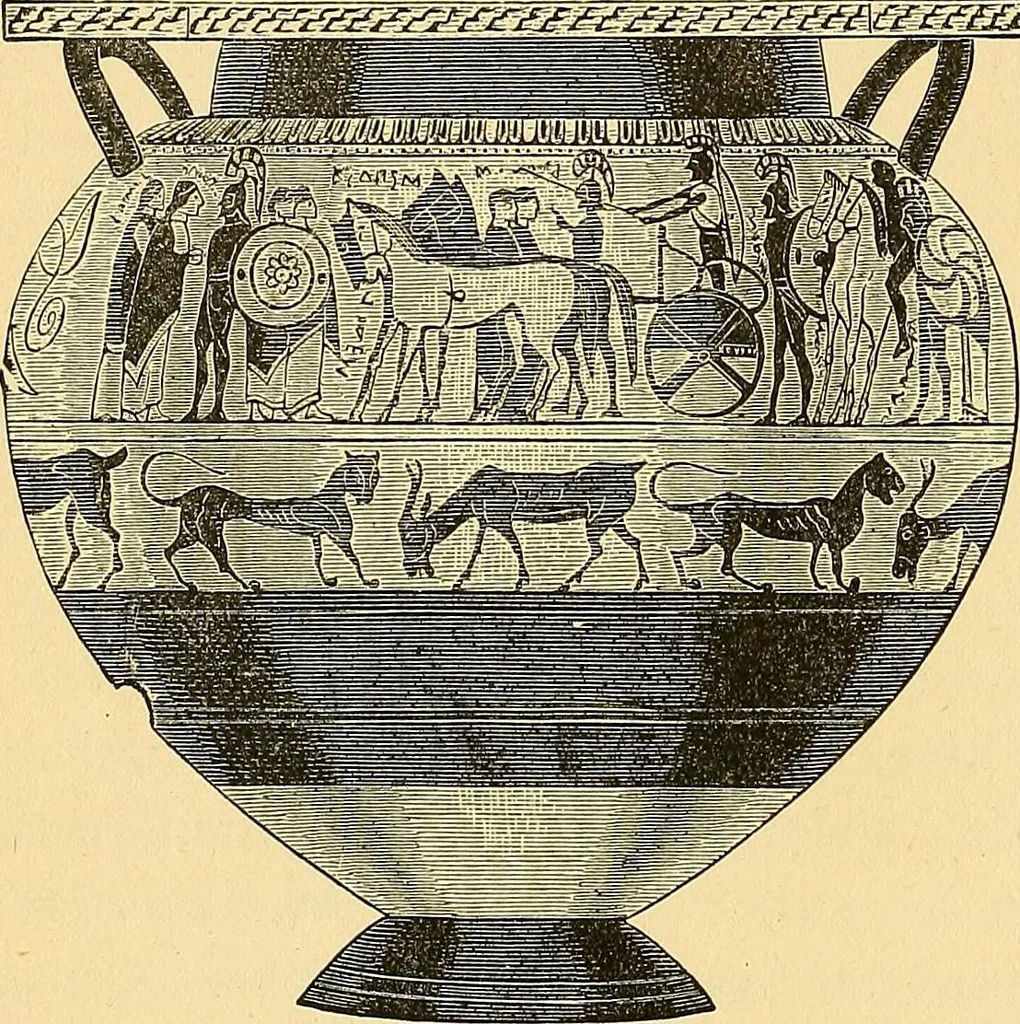 An illustration from Museum of antiquity; a description of ancient life: the employments, amusements, customs and habits, the cities, places, monuments and tombs, the literature and fine arts of 3,000 years ago, 1882, leaf 337