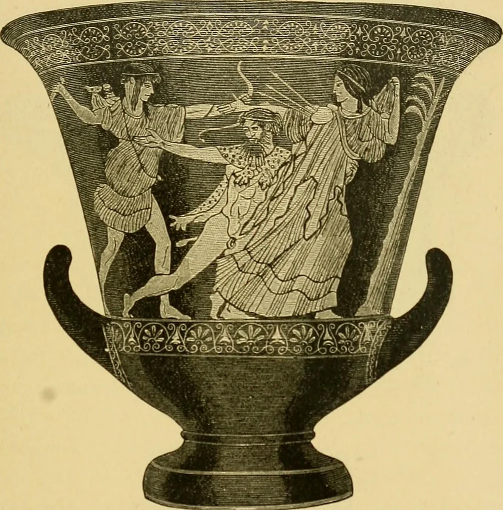 An illustration from Museum of antiquity; a description of ancient life: the employments, amusements, customs and habits, the cities, places, monuments and tombs, the literature and fine arts of 3,000 years ago, 1882, leaf 346