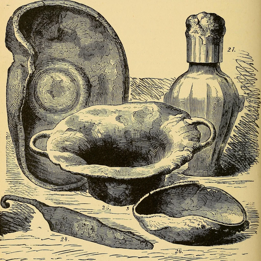 An illustration from Museum of antiquity; a description of ancient life: the employments, amusements, customs and habits, the cities, places, monuments and tombs, the literature and fine arts of 3,000 years ago, 1882, leaf 419