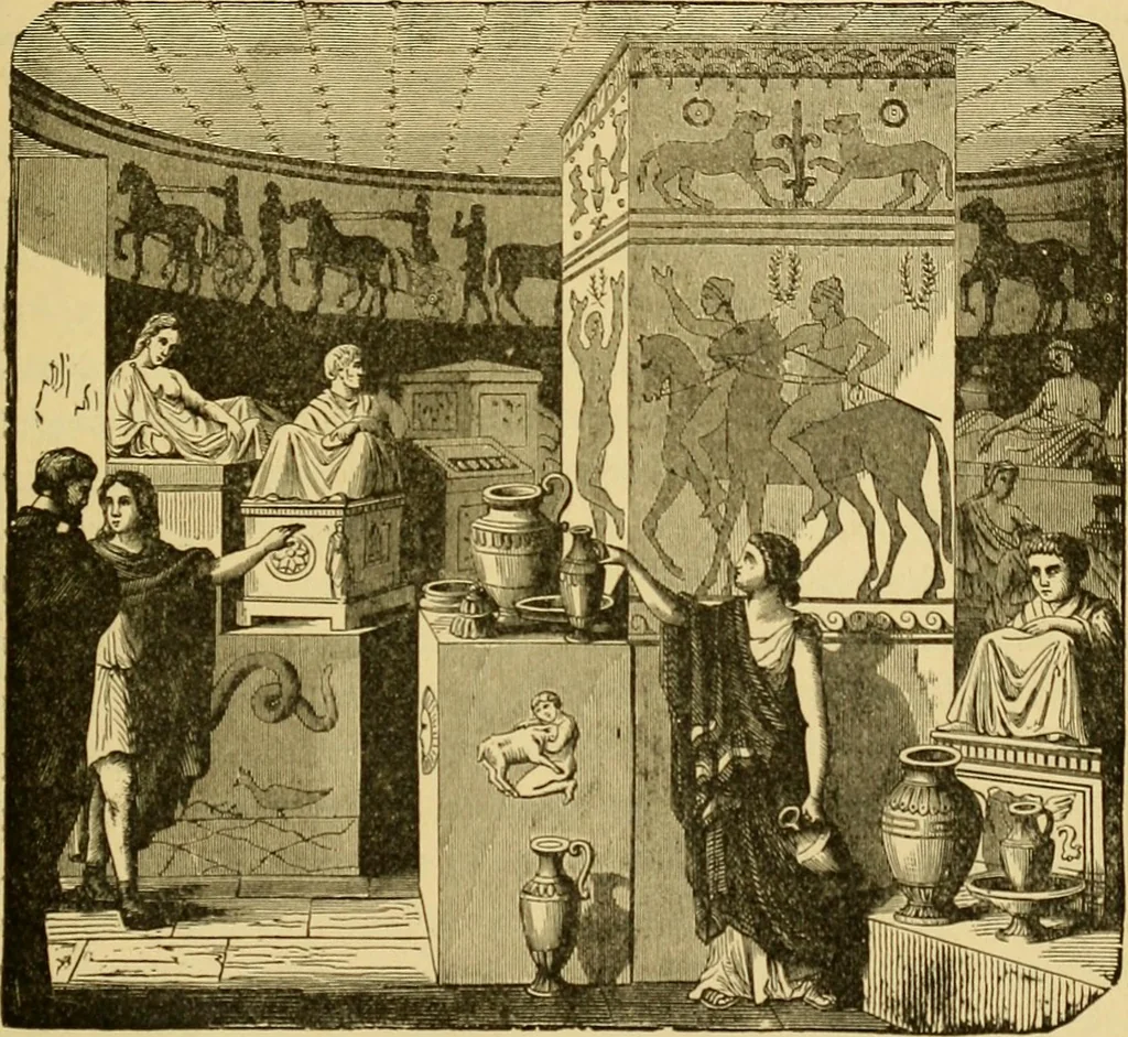 An illustration from Museum of antiquity; a description of ancient life: the employments, amusements, customs and habits, the cities, places, monuments and tombs, the literature and fine arts of 3,000 years ago, 1882, leaf 868
