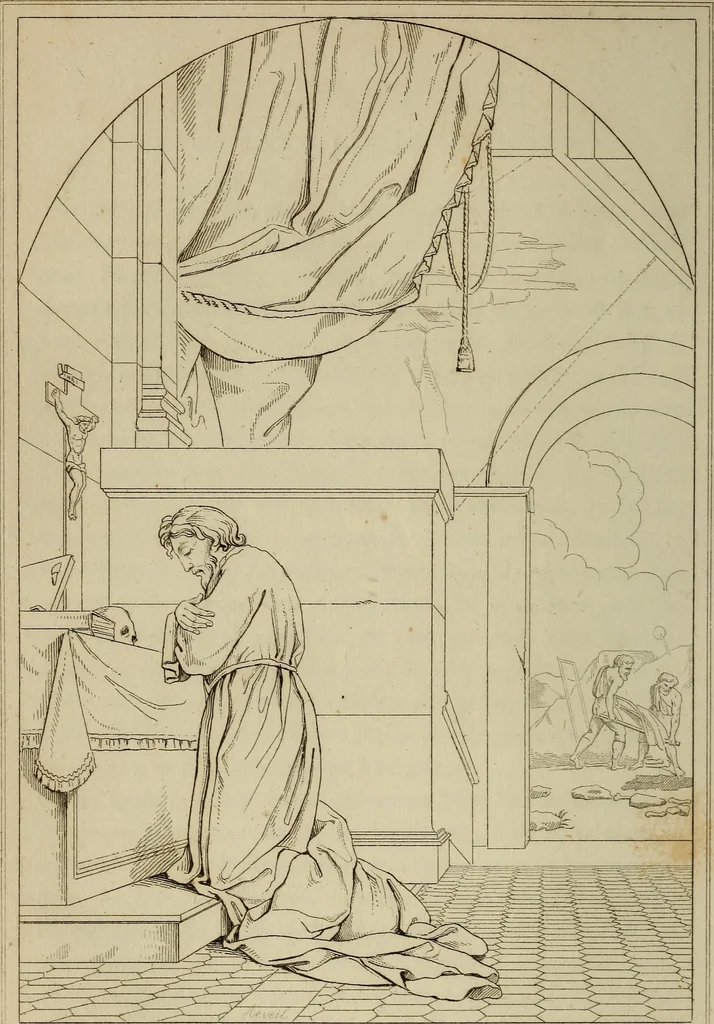 An illustration from Museum of painting and sculpture, or, Collection of the principal pictures, statues and bas-reliefs in the public and private galleries of Europe, 1828, leaf 111