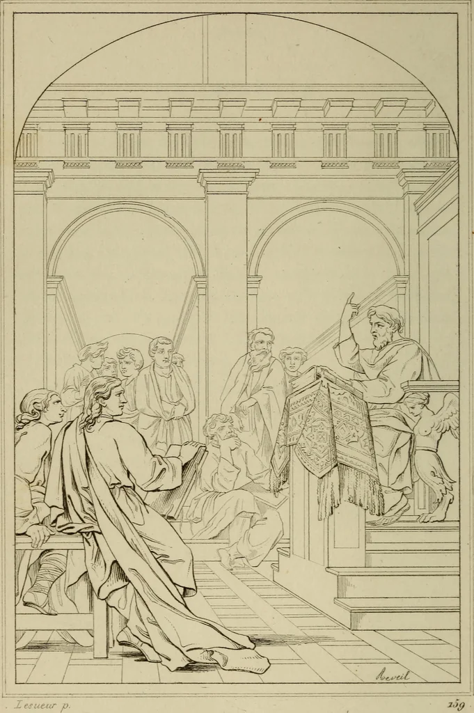 An illustration from Museum of painting and sculpture, or, Collection of the principal pictures, statues and bas-reliefs in the public and private galleries of Europe, 1828, leaf 131