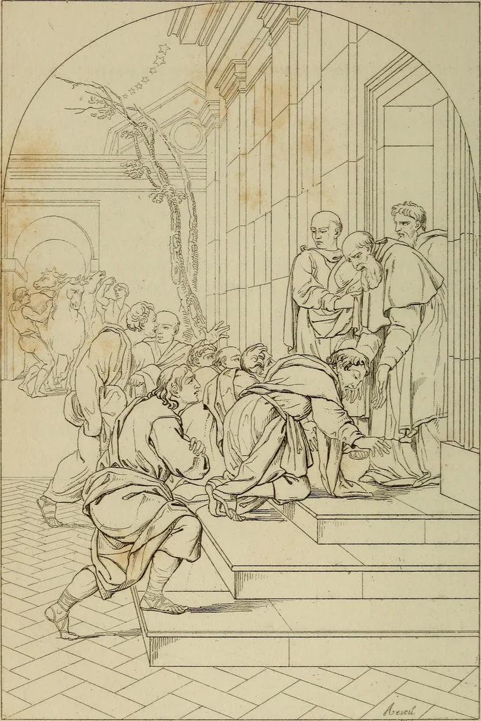 An illustration from Museum of painting and sculpture, or, Collection of the principal pictures, statues and bas-reliefs in the public and private galleries of Europe, 1828, leaf 183