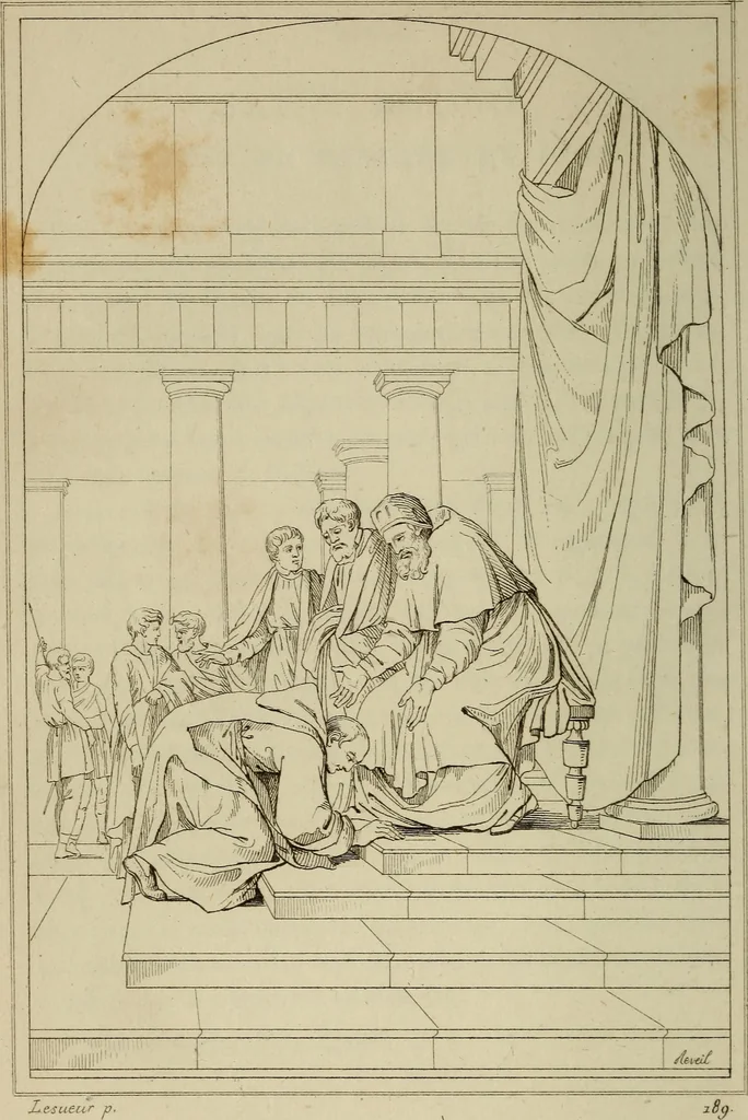 An illustration from Museum of painting and sculpture, or, Collection of the principal pictures, statues and bas-reliefs in the public and private galleries of Europe, 1828, leaf 251