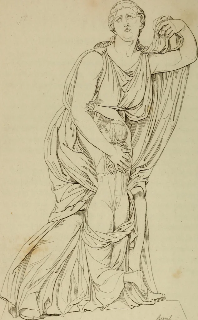 An illustration from Museum of painting and sculpture, or, Collection of the principal pictures, statues and bas-reliefs in the public and private galleries of Europe, 1828, leaf 287